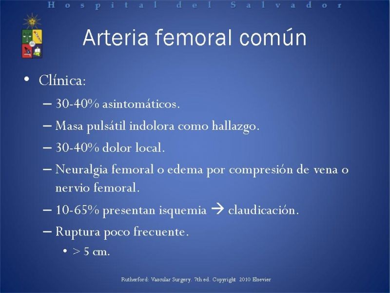 Diapositiva 9 de Aneurismas Arteriales EEII