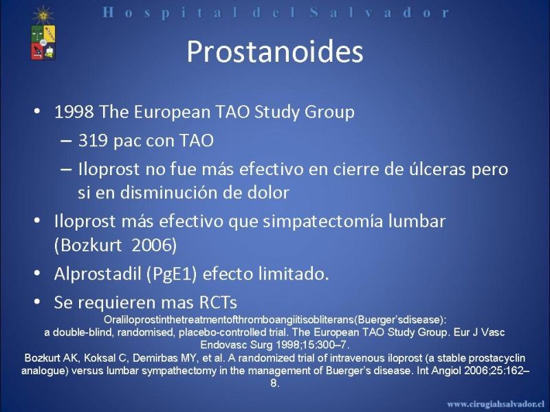Diapositiva 32 de Tromboangeitis Obliterante(Enfermedad de Buerger)