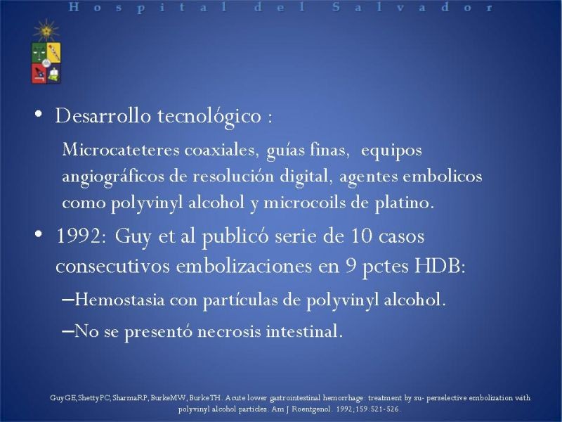 Diapositiva 6 de Cirugía endovascular en HDB