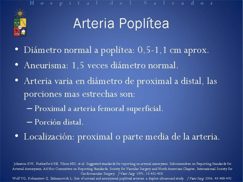 Diapositiva 18 de Aneurismas Arteriales EEII