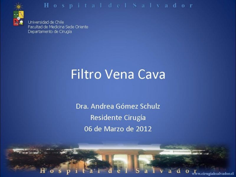 Diapositiva 26 de Filtro Vena Cava