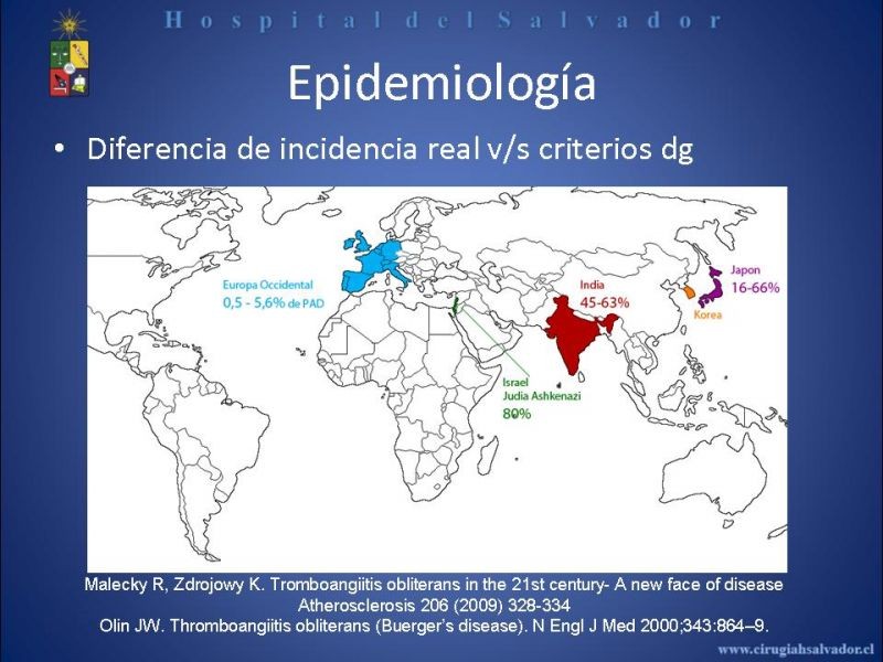 Diapositiva 4 de Tromboangeitis Obliterante(Enfermedad de Buerger)