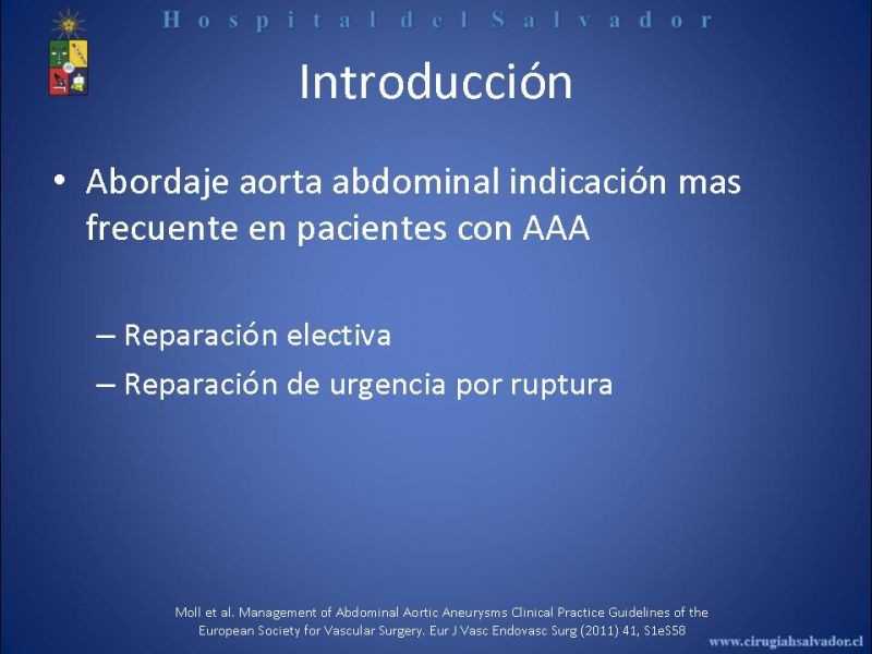 Diapositiva 1 de Abordaje de Aorta abdominal