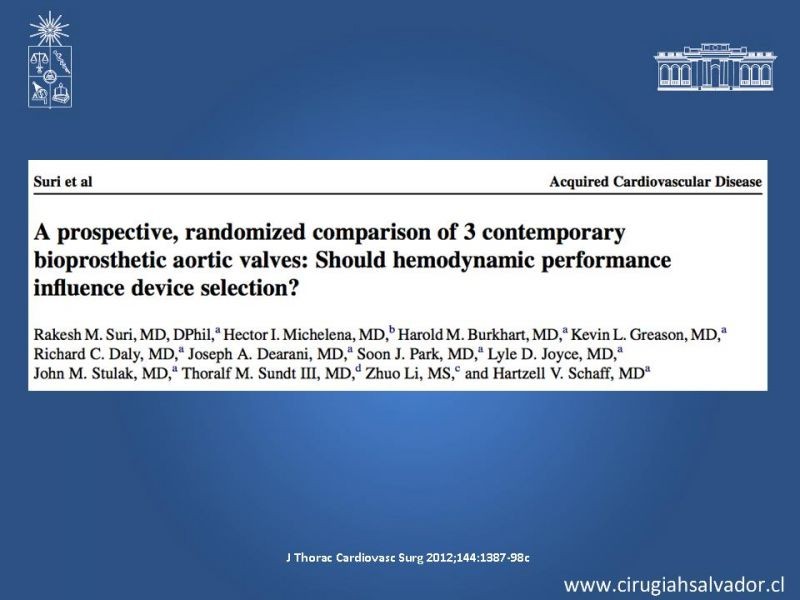 Diapositiva 1 de A Prospective, randomized comparison of 3 contemporary  bioprosthetic...