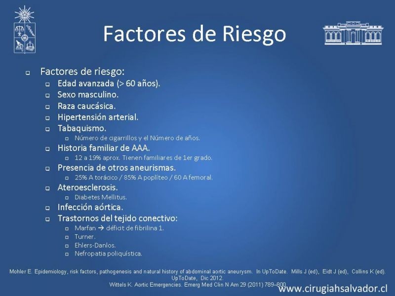 Diapositiva 5 de Aneurisma de Aorta Abdominal:Generalidades