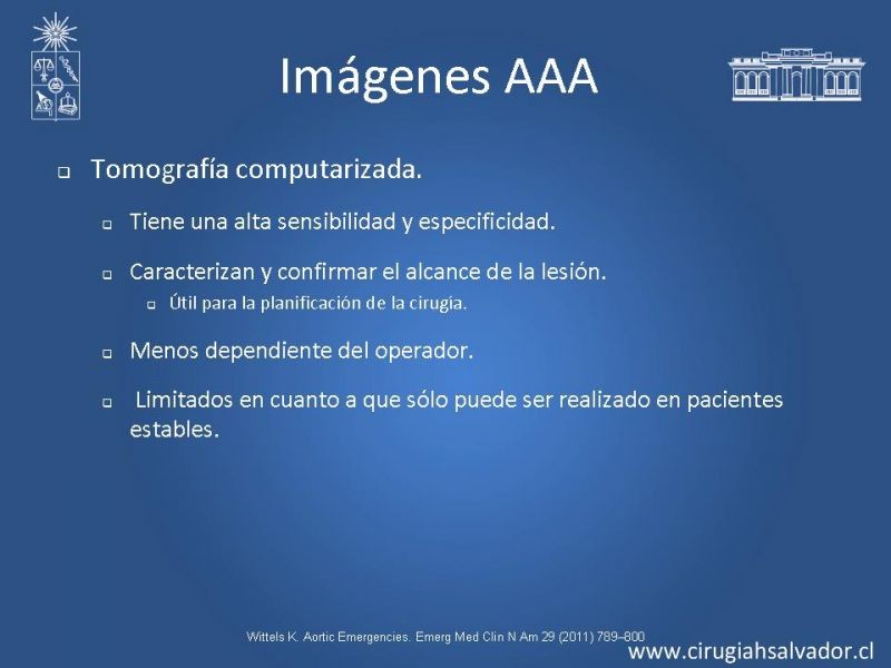 Diapositiva 17 de Aneurisma de Aorta Abdominal:Generalidades