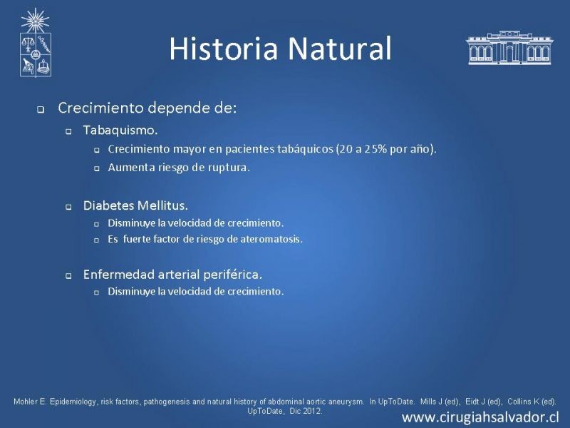 Diapositiva 9 de Aneurisma de Aorta Abdominal:Generalidades