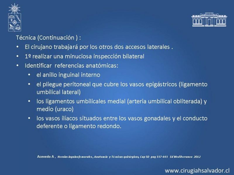 Diapositiva 8 de Laparoscopia en Hernia Inguinal