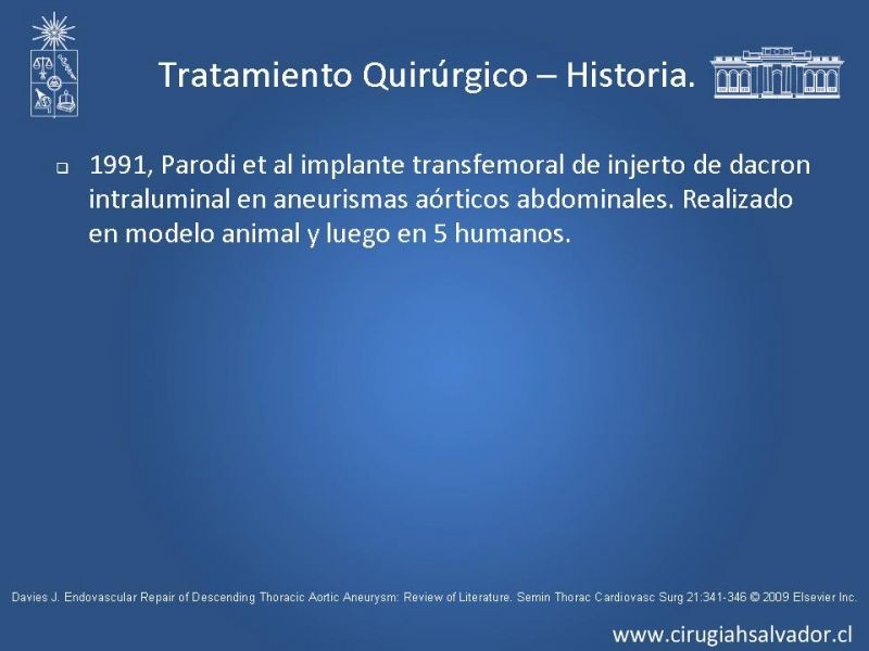 Diapositiva 13 de Reparación endovascular de aneurismas de aorta torácica (TEVAR)