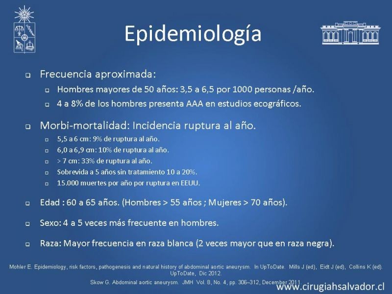 Diapositiva 4 de Aneurisma de Aorta Abdominal:Generalidades