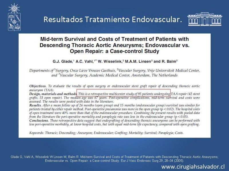 Diapositiva 18 de Reparación endovascular de aneurismas de aorta torácica (TEVAR)
