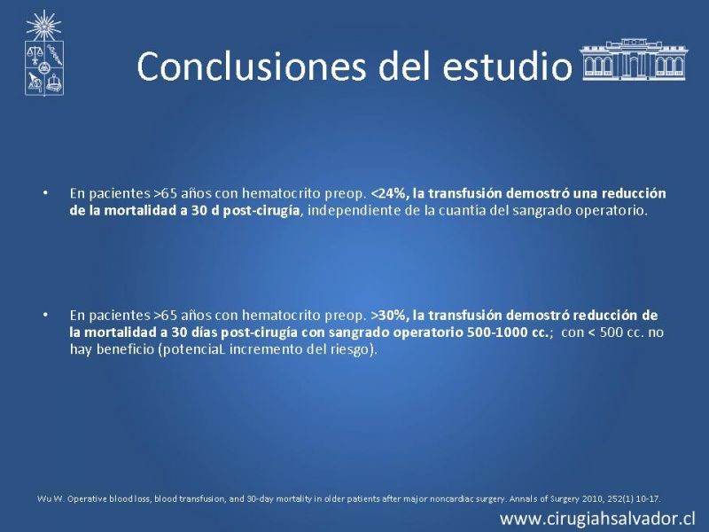 Diapositiva 32 de Transfusiones en Cirugía Mayor Abdominal pt. 1