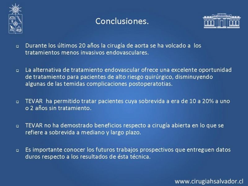 Diapositiva 37 de Reparación endovascular de aneurismas de aorta torácica (TEVAR)