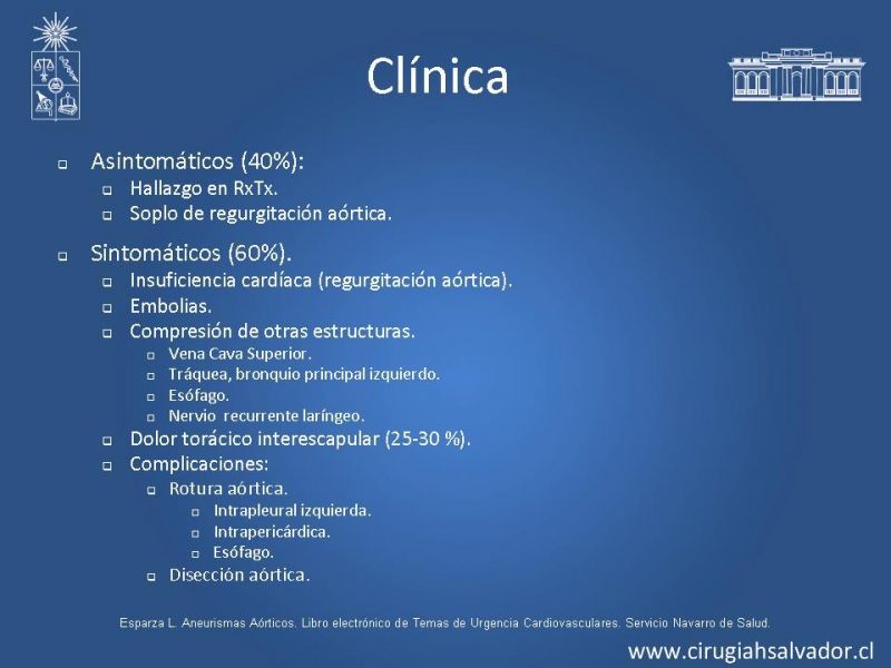 Diapositiva 8 de Reparación endovascular de aneurismas de aorta torácica (TEVAR)