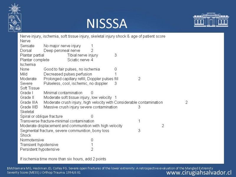 Diapositiva 15 de Score en Trauma de Extremidades