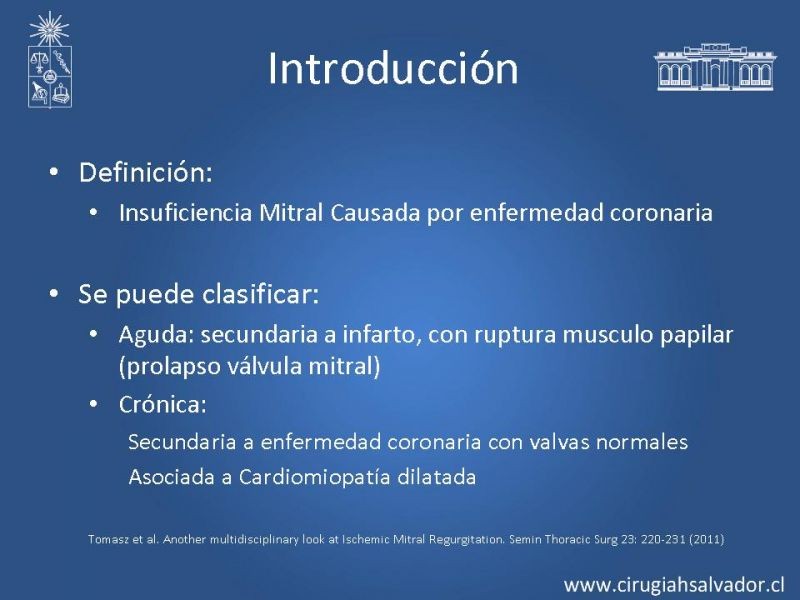 Diapositiva 1 de Insuficiencia Mitral Isquémica