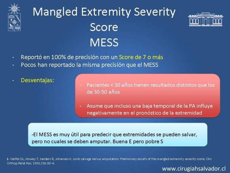 Diapositiva 11 de Score en Trauma de Extremidades