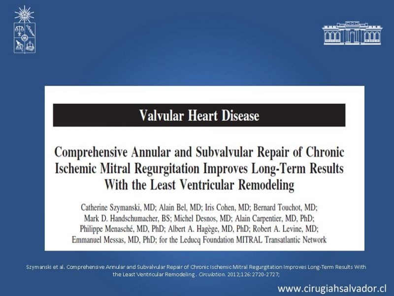 Diapositiva 20 de Insuficiencia Mitral Isquémica