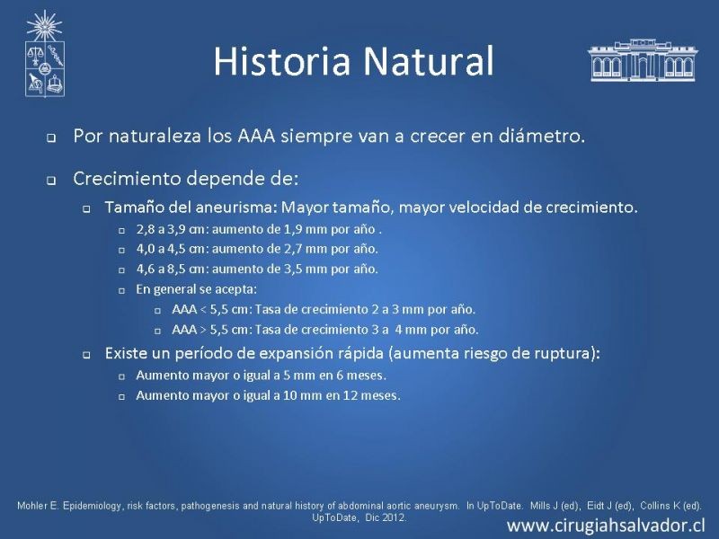 Diapositiva 8 de Aneurisma de Aorta Abdominal:Generalidades