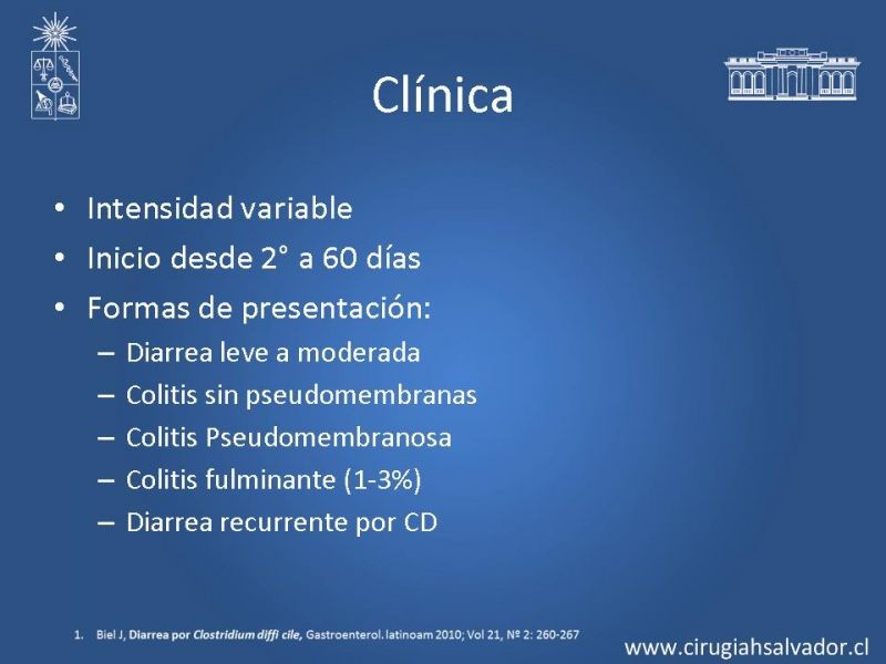 Diapositiva 6 de Sindrome diarreico por Clostridium Difficille