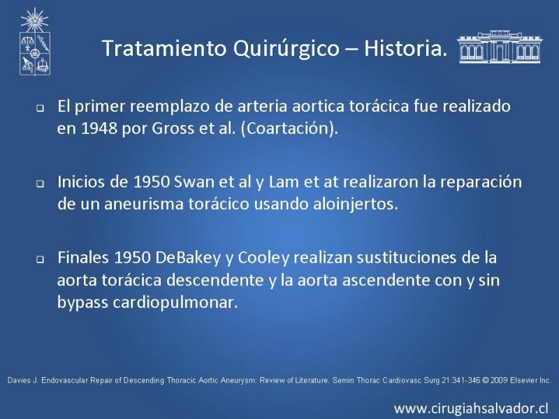 Diapositiva 11 de Reparación endovascular de aneurismas de aorta torácica (TEVAR)