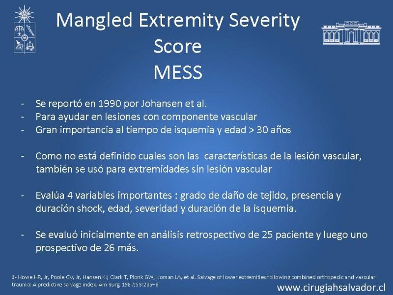 Diapositiva 10 de Score en Trauma de Extremidades