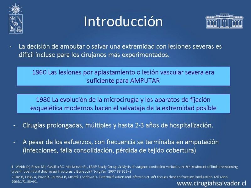 Diapositiva 1 de Score en Trauma de Extremidades