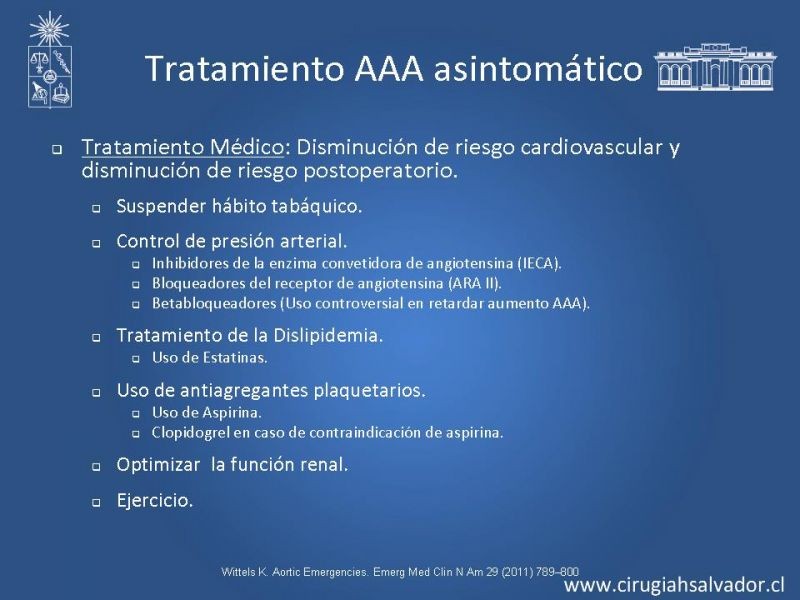 Diapositiva 21 de Aneurisma de Aorta Abdominal:Generalidades