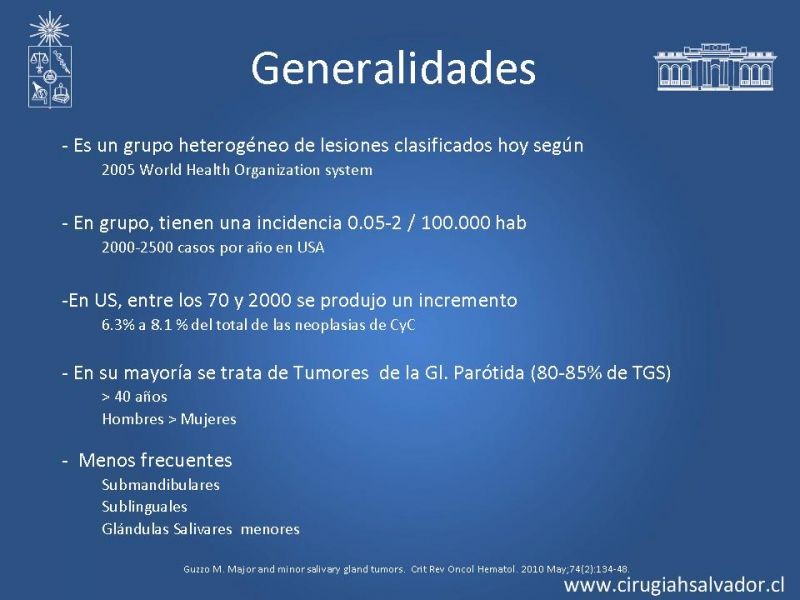 Diapositiva 1 de Tumores Glándulas Salivares