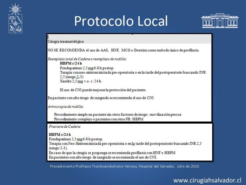 Diapositiva 25 de Profilaxis Tromboembólica en Cirugía