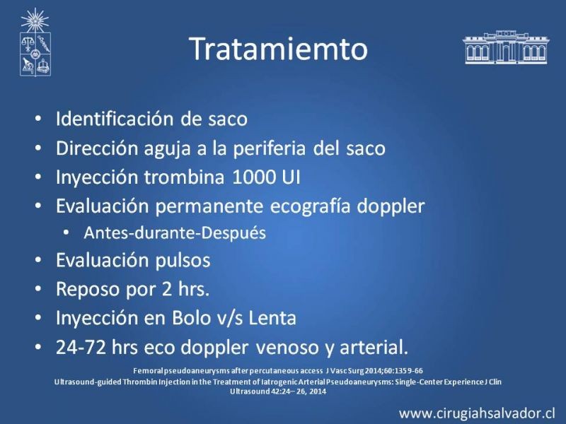 Diapositiva 13 de Pseudoaneurisma Post Angiografía