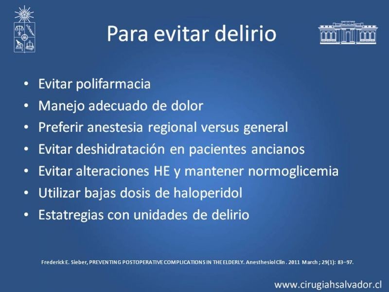 Diapositiva 15 de Complicaciones Médicas Postoperatorio