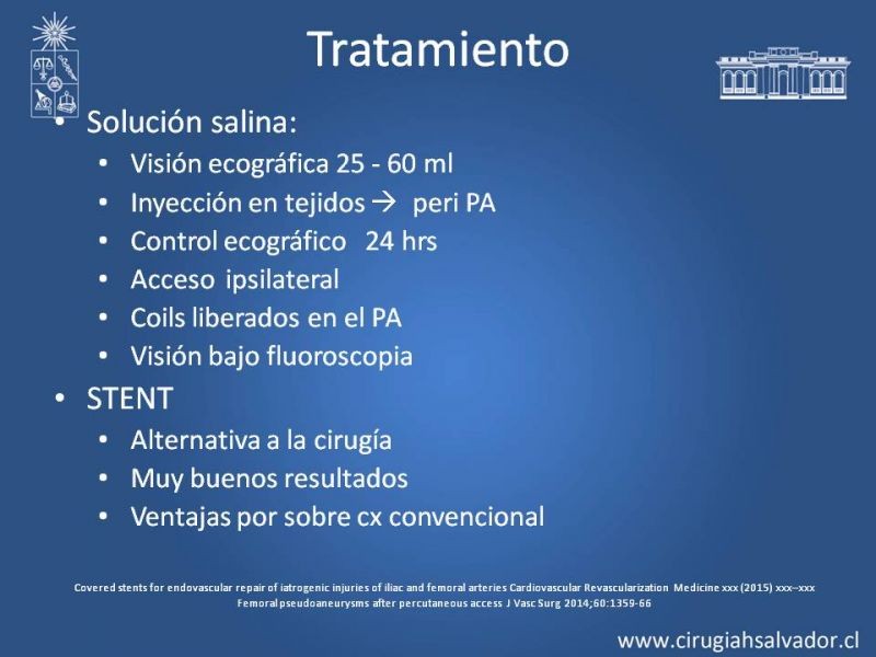 Diapositiva 22 de Pseudoaneurisma Post Angiografía