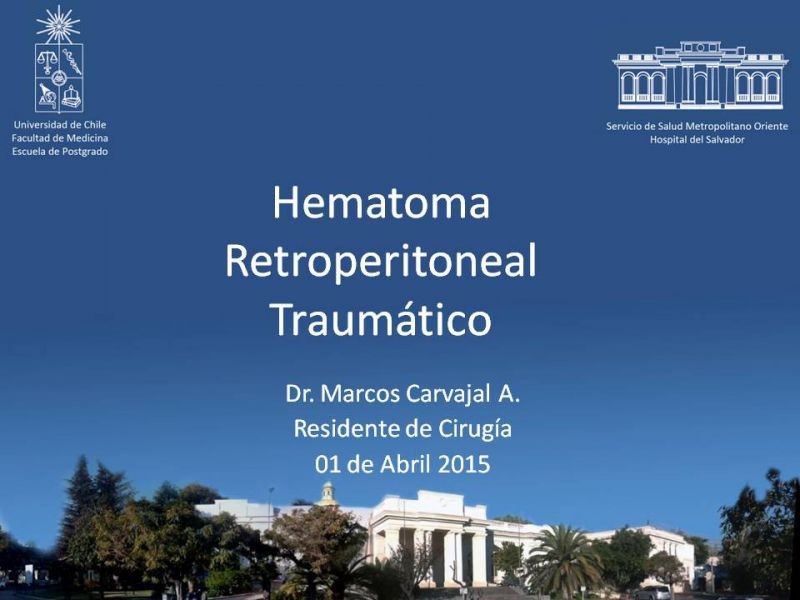 Diapositiva 14 de Hematoma Retroperitoneal Traumático