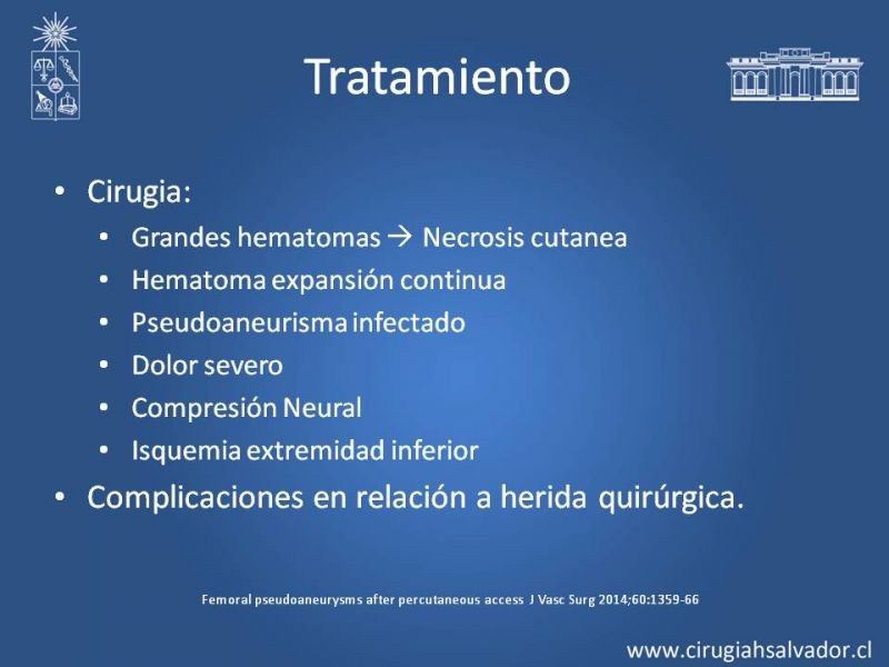 Diapositiva 19 de Pseudoaneurisma Post Angiografía