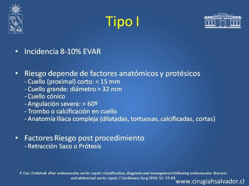 Diapositiva 15 de Endoleak post EVAR