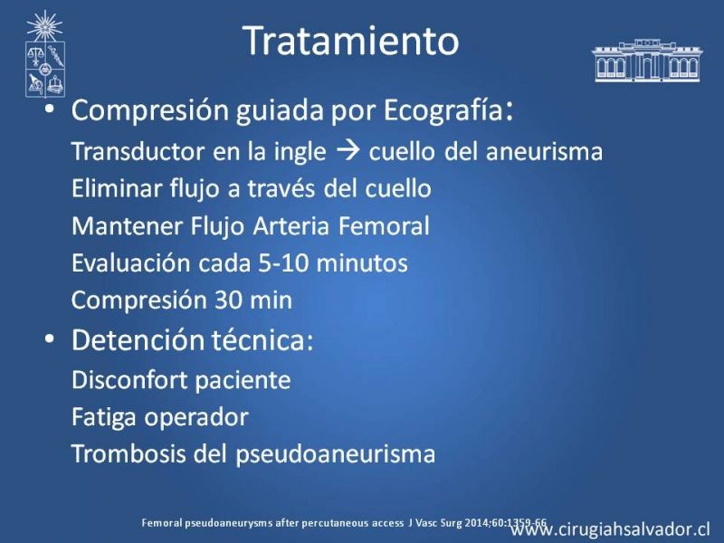 Diapositiva 9 de Pseudoaneurisma Post Angiografía
