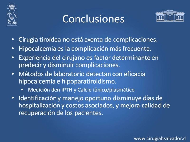 Diapositiva 32 de Hipoparatiroidismo post Tiroidectomía