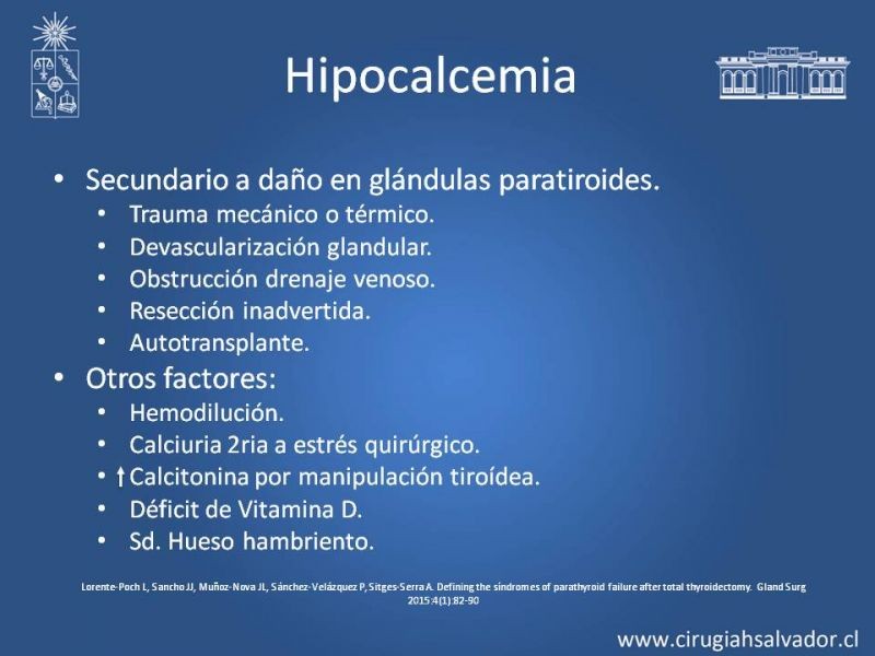 Diapositiva 9 de Hipoparatiroidismo post Tiroidectomía