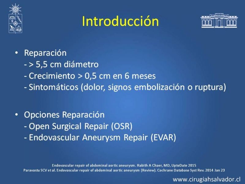 Diapositiva 2 de Endoleak post EVAR