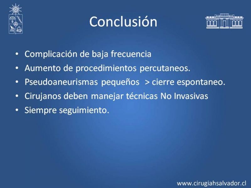 Diapositiva 23 de Pseudoaneurisma Post Angiografía