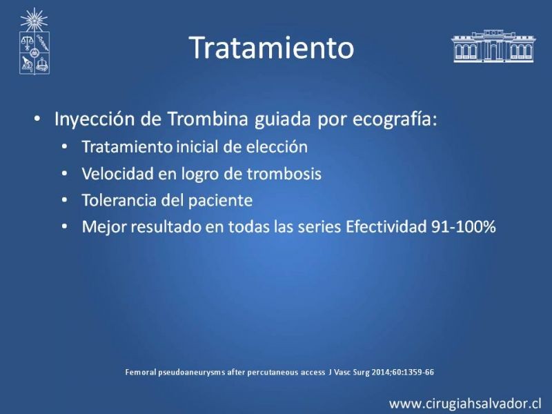 Diapositiva 11 de Pseudoaneurisma Post Angiografía
