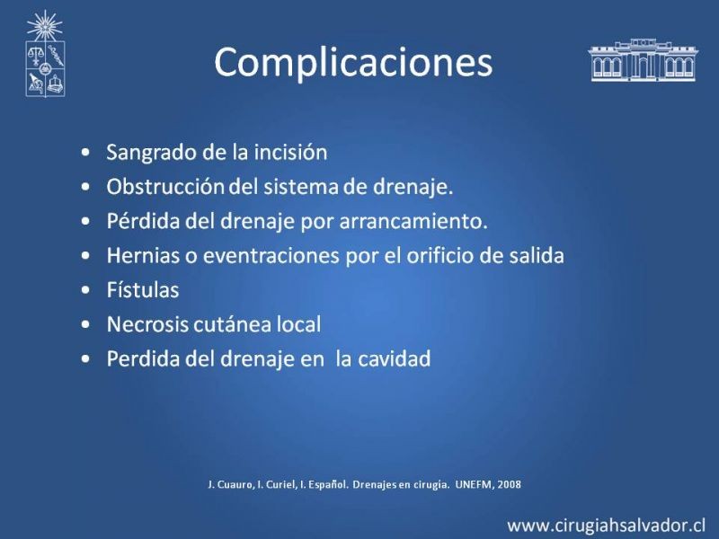 Diapositiva 26 de Drenajes: Indicación y Utilidad
