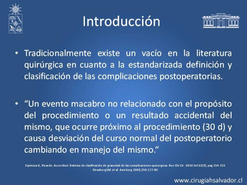 Diapositiva 1 de Complicaciones Médicas Postoperatorio