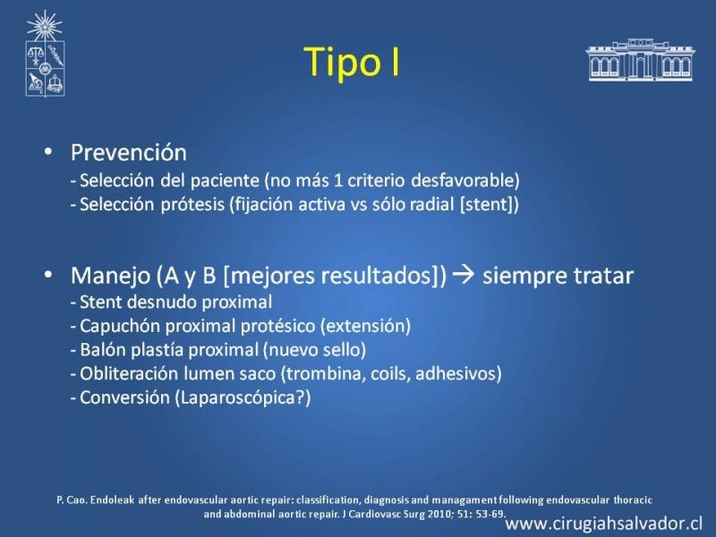 Diapositiva 16 de Endoleak post EVAR