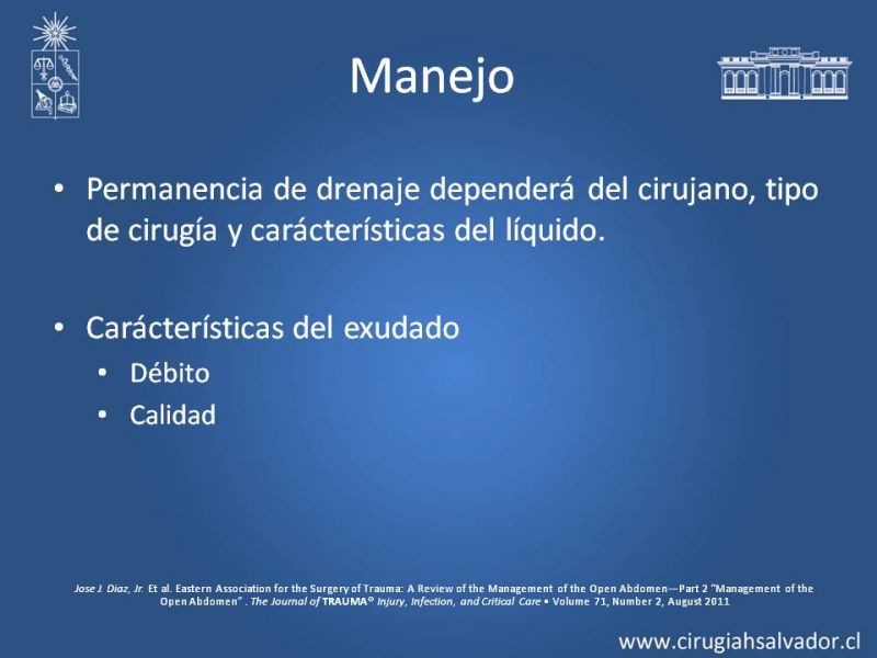 Diapositiva 25 de Drenajes: Indicación y Utilidad
