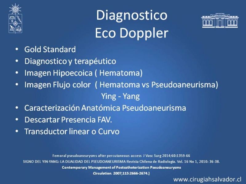 Diapositiva 5 de Pseudoaneurisma Post Angiografía