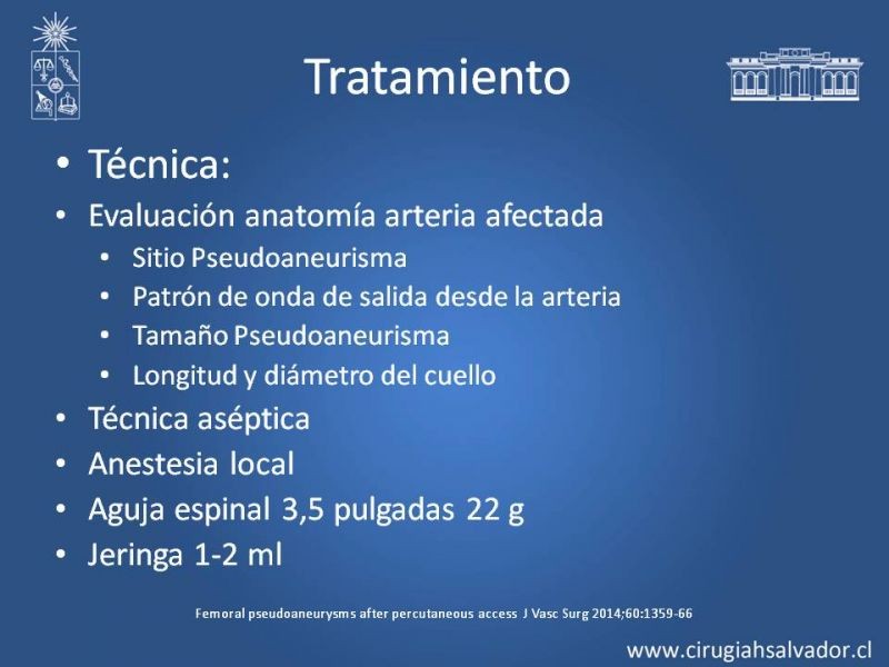 Diapositiva 12 de Pseudoaneurisma Post Angiografía