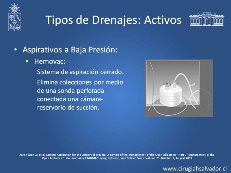 Diapositiva 23 de Drenajes: Indicación y Utilidad