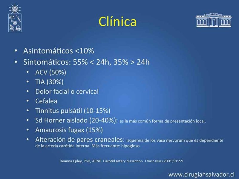 Diapositiva 7 de Disección carotidea